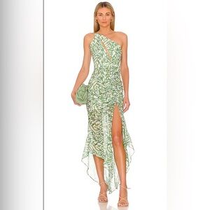 NWT Sau Lee One-Shoulder Maxi Dress